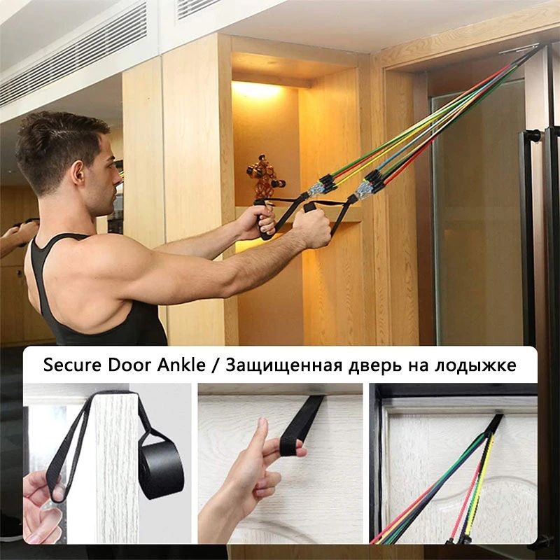 11(PCS) Power Exercise Resistance Band Set 5 in 1 Fitness Band Equipment for Men and Women
